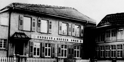Endress+Hausers första lokaler 1955.