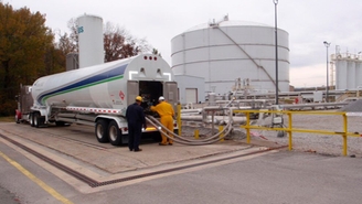 LNG-truck loading med Endress+Hauser-lösning