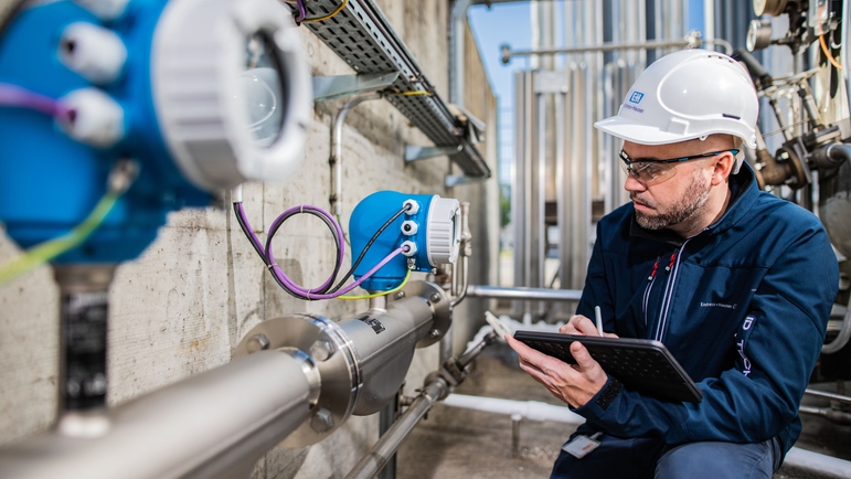 Endress+Hauser vid en kundanläggning.