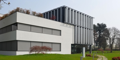 Endress+Hausers huvudkontor i Italien ligger i närheten av Milano. Byggnaden renoverades under 2016.