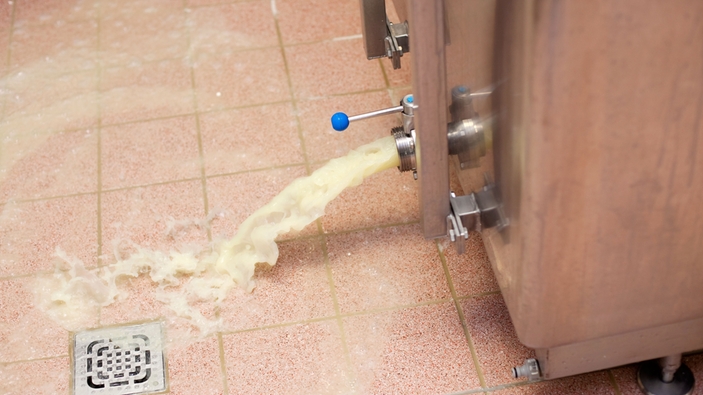 Avloppsvatten vid mjölkbehandling