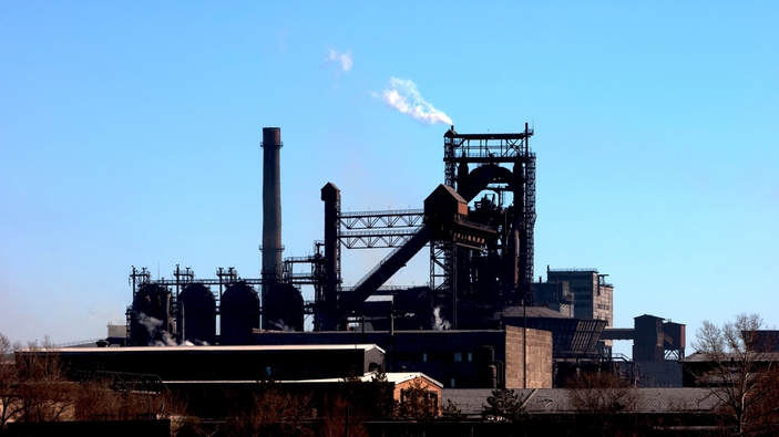 Stålfabrik med masugn