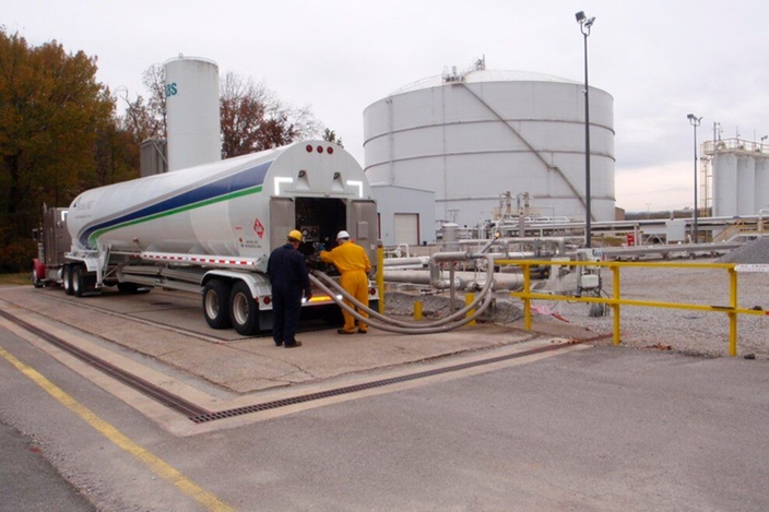 LNG-truck loading med Endress+Hauser-lösning