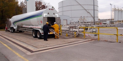 LNG-truck loading med Endress+Hauser-lösning