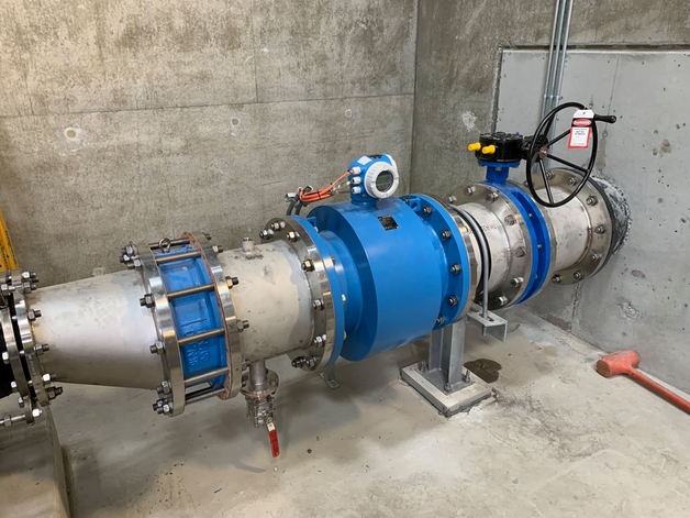 Proline Promag W med 0 x DN-fullflödeskonstruktion installerad hos kund