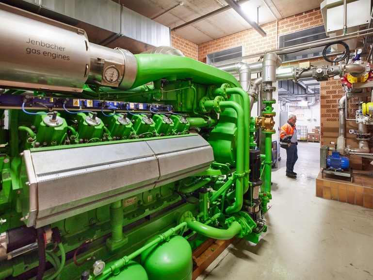 Gasdriven fyrtaktsmotor för omvandling av biogas till el